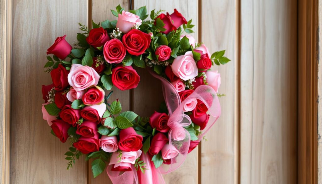 rose mesh wreath